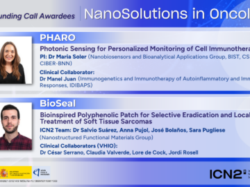 ICN2 Announces the Projects Selected in the Severo Ochoa Seed Funding Call “NanoSolutions in Oncology”